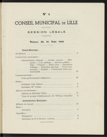 séance du 16 juin 1942
