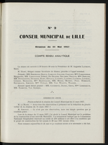 séance du 21 mai 1957