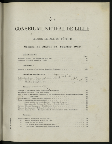 séance du 25 février 1913