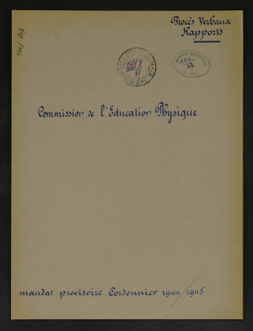 Commission de l'éducation physique.