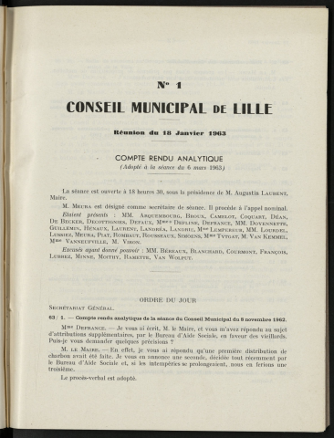 séance du 18 janvier 1963