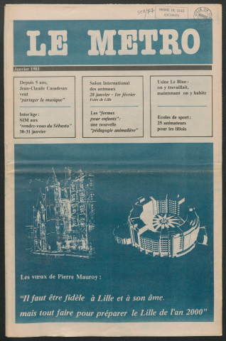 Le Métro .- Les vœux de Pierre Mauroy.