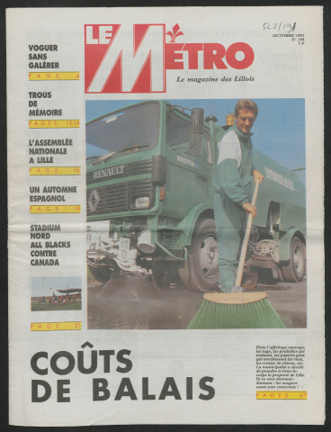 Le Métro .- Coûts de balais.