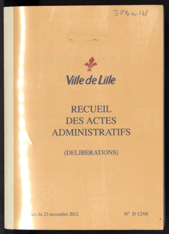 Délibérations, séance du 23 novembre 2012
