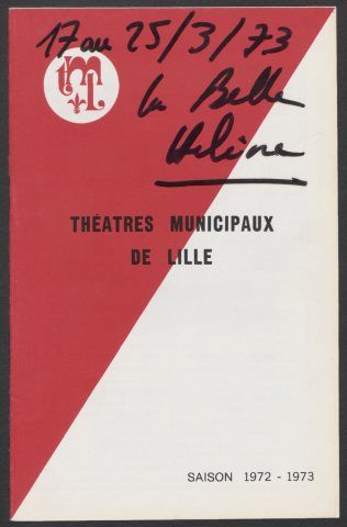 La belle Hélène, 17-25/03/1973.