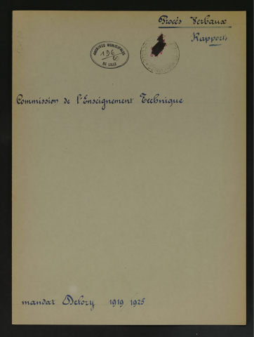 Commission de l'enseignement technique.