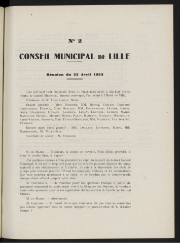 séance du 22 avril 1952