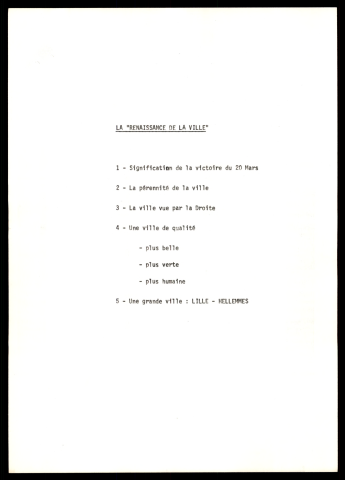 Elections au conseil municipal.