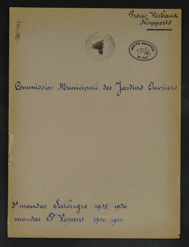 Commission municipale des jardins ouvriers.