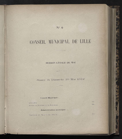 séance du 19 mai 1912