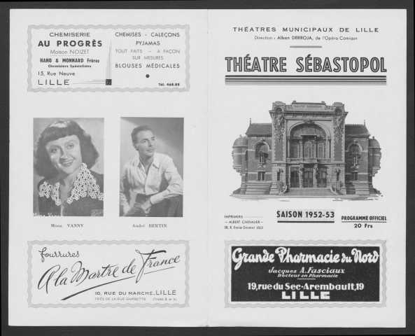 La comtesse Maritza, 21-22/02/1953.